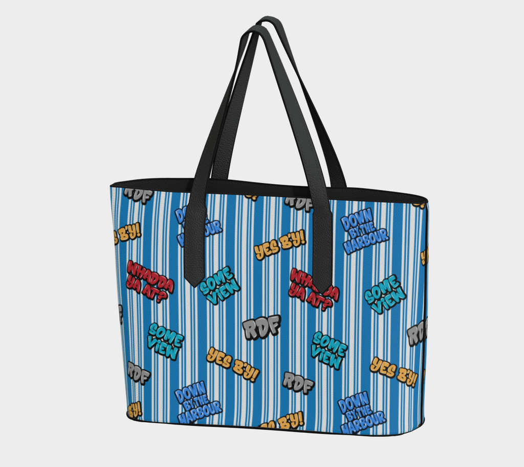 T"alk of the Town" Striped Tote