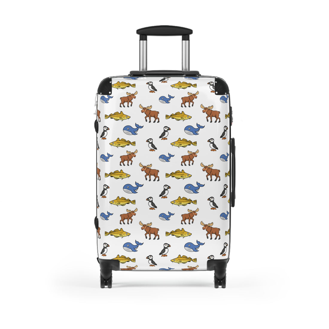 Critters of the Rock 3 Piece Luggage – Cute Whale, Moose, Cod Fish & Puffin Travel Luggage
