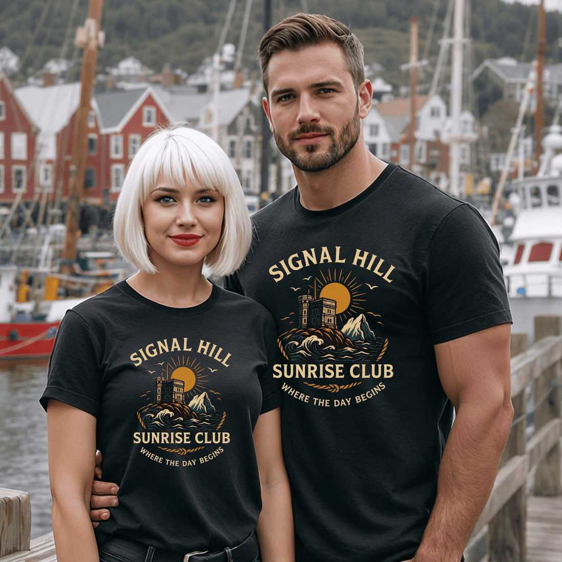 Signal Hill Sunrise Club T-Shirt — 'Where The Day Begins' Vintage Sunrise Tee