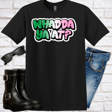"Republic of Newfoundland Flag Whadda Ya At?" T-Shirt