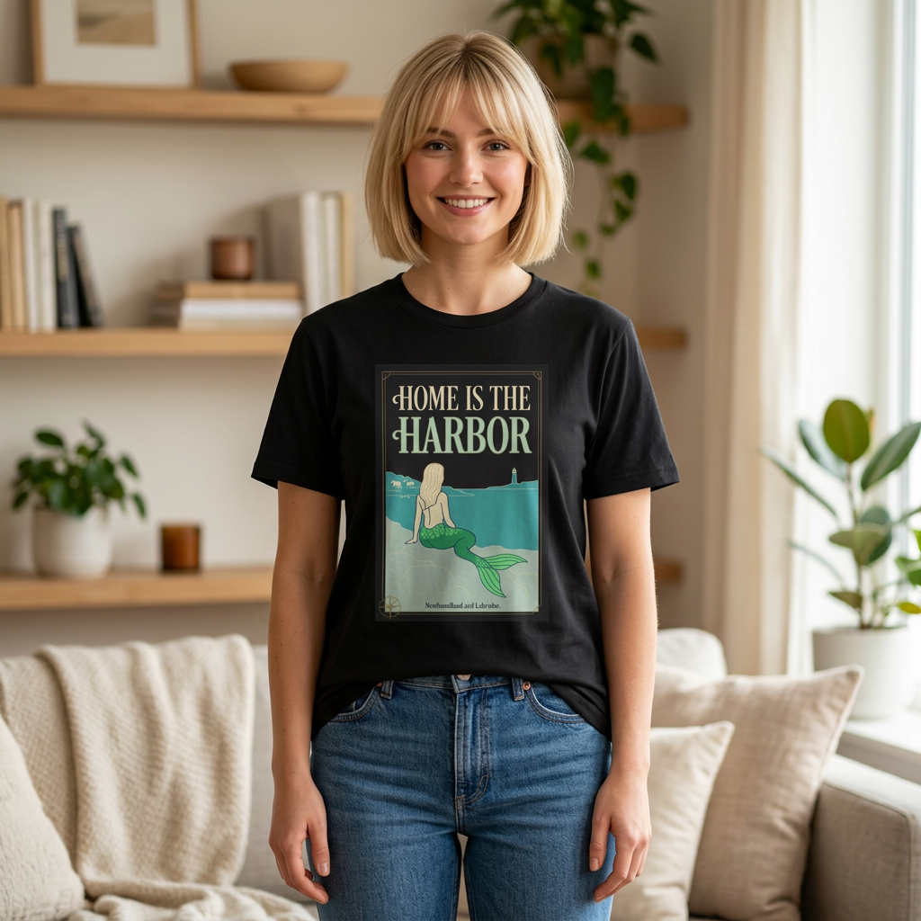 Home Is The Harbor Mermaid T-Shirt