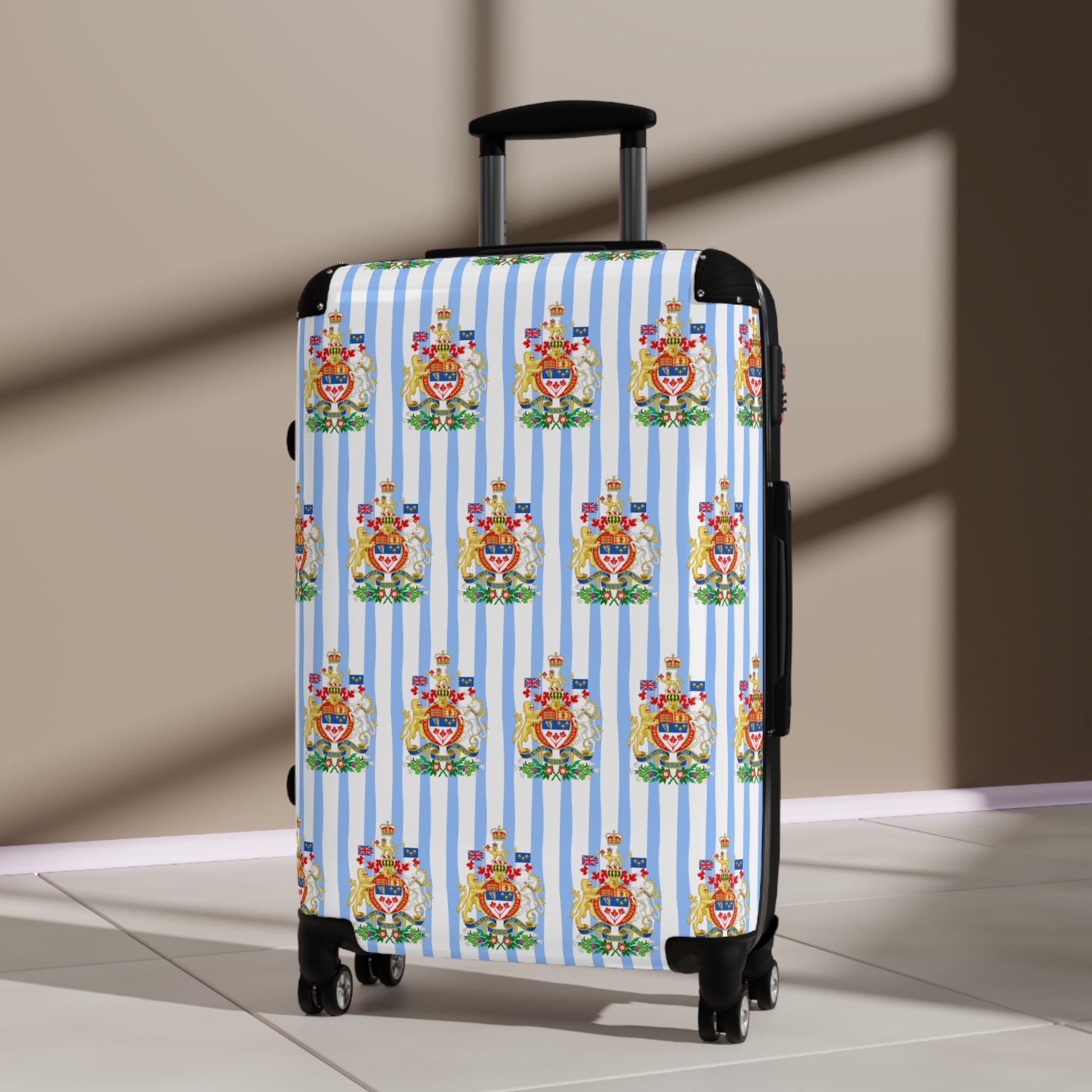 Canada Coat of Arms Pinstripe 3-Piece Luggage Set