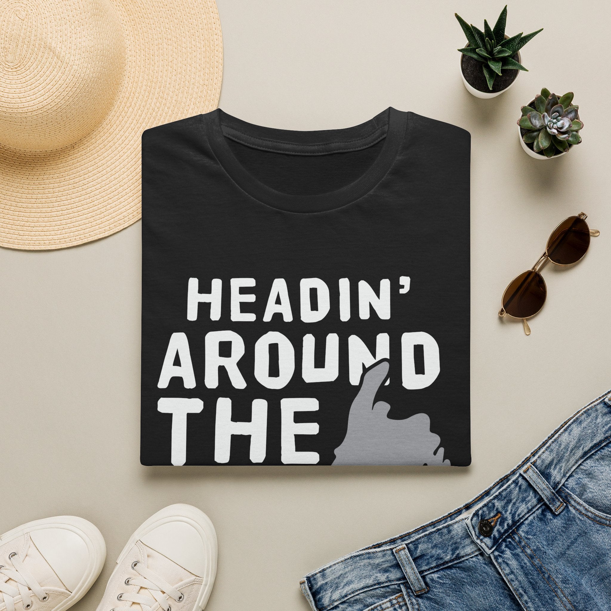 Headin' Around the Bay T-Shirt — Coastal/Vacation Graphic Tee