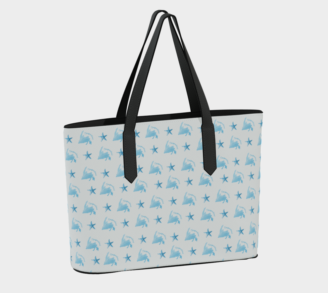 Blue Newfoundland and Starfish Tote