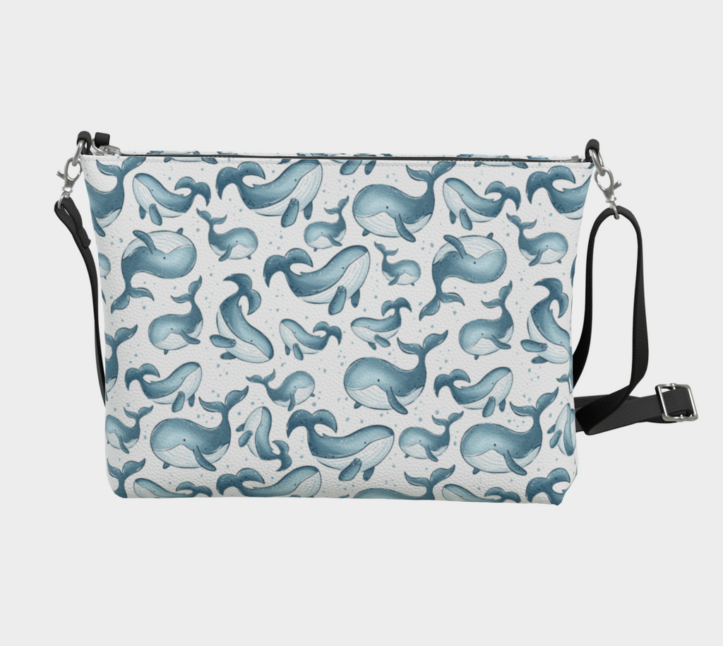 Watercolour Whales Crossbody