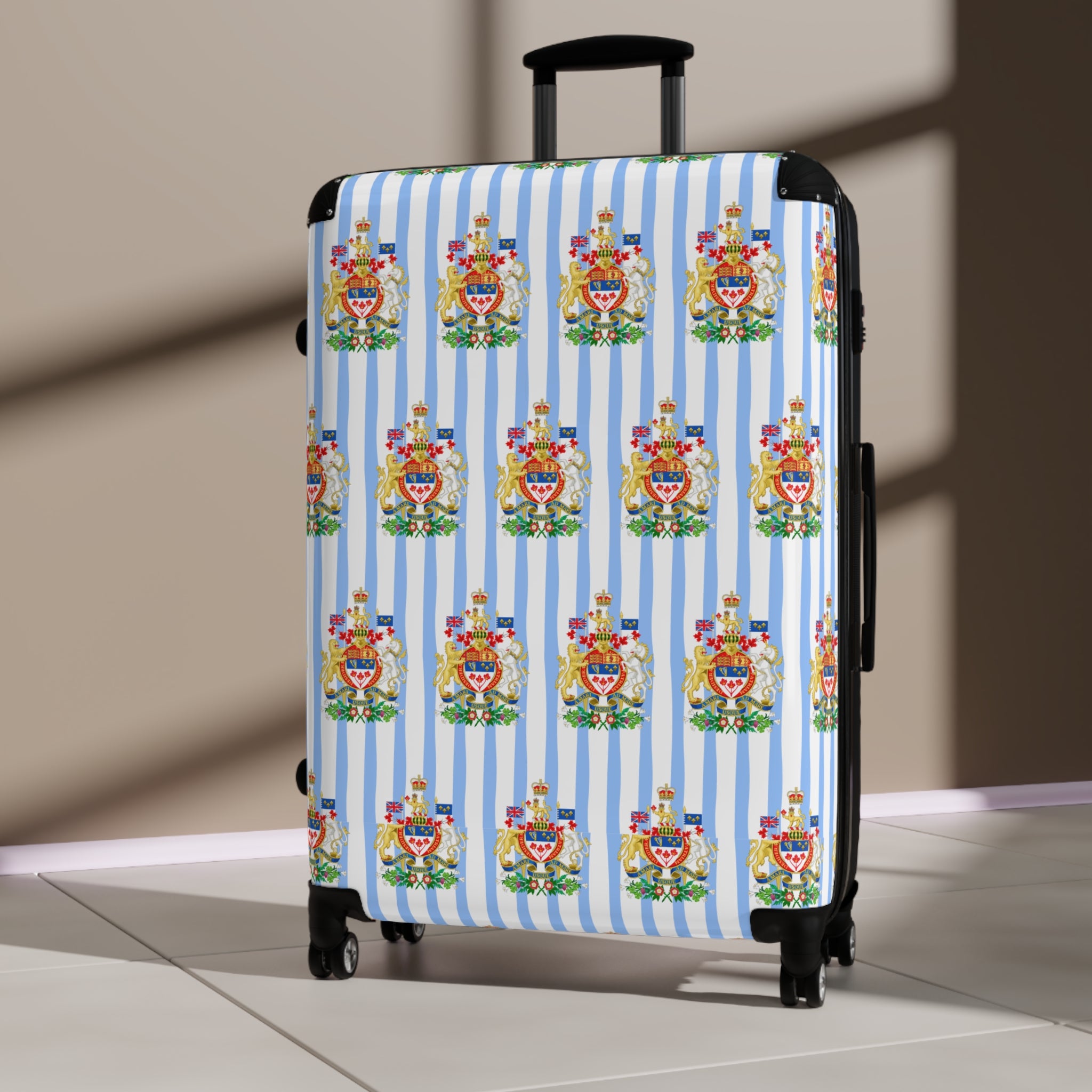 Canada Coat of Arms Pinstripe 3-Piece Luggage Set