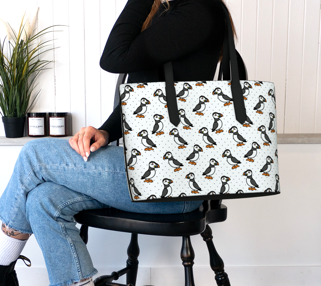 Puffin Parade Tote Bag
