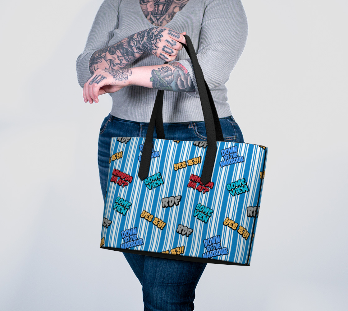 T"alk of the Town" Striped Tote