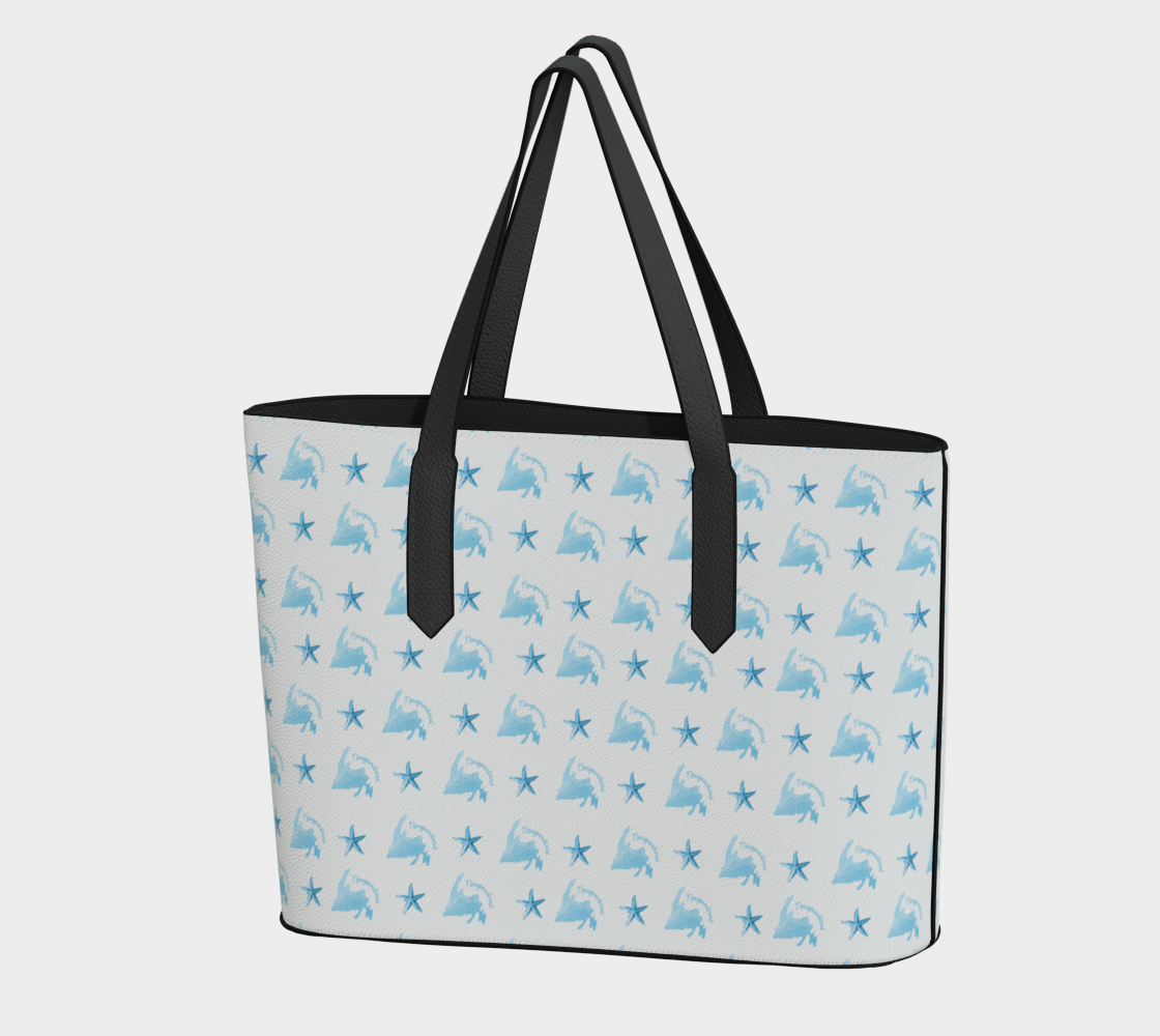 Blue Newfoundland and Starfish Tote
