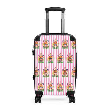 Canada Coat of Arms Pink Stripe 3-Piece Luggage Set