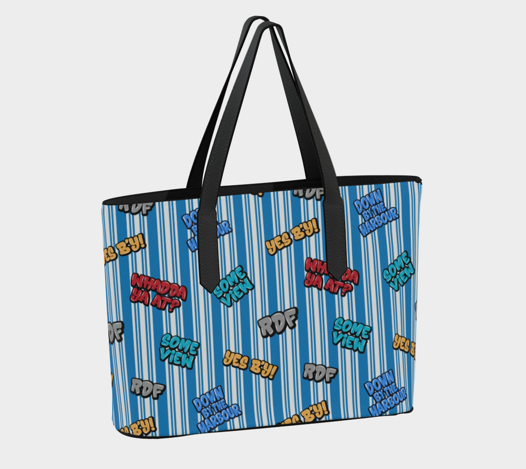T"alk of the Town" Striped Tote