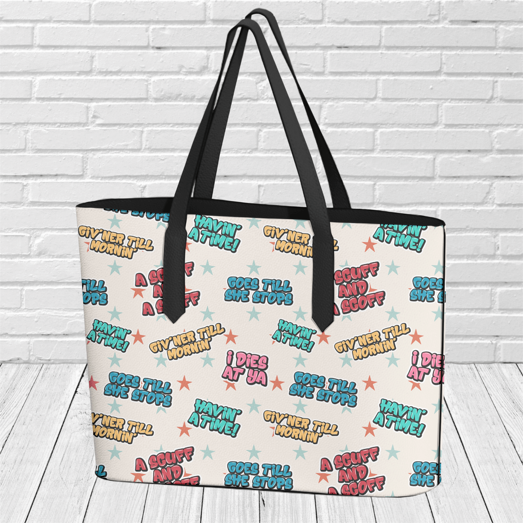 "Newfinese Havin' A Time" Tote