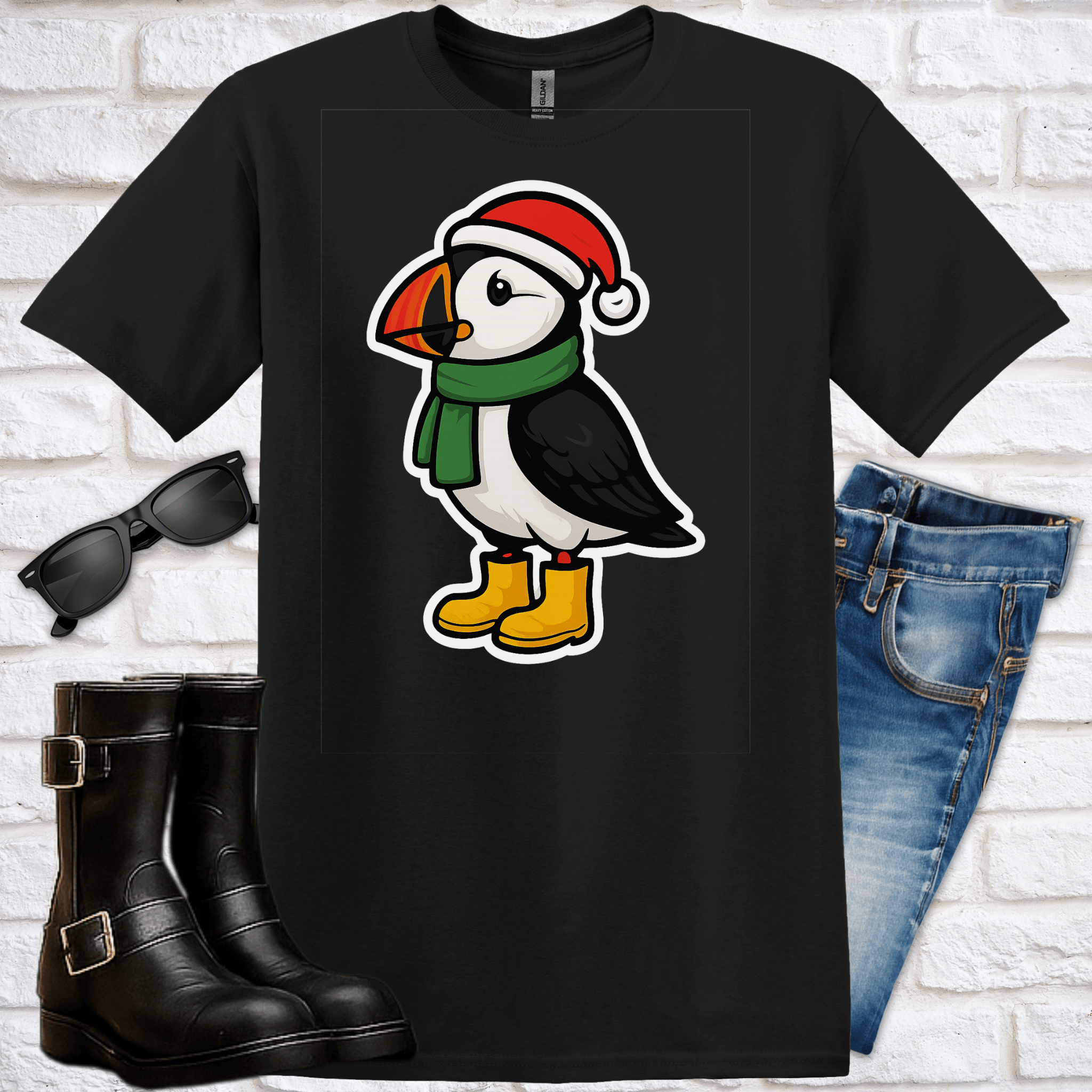 Christmas Puffin T-Shirt
