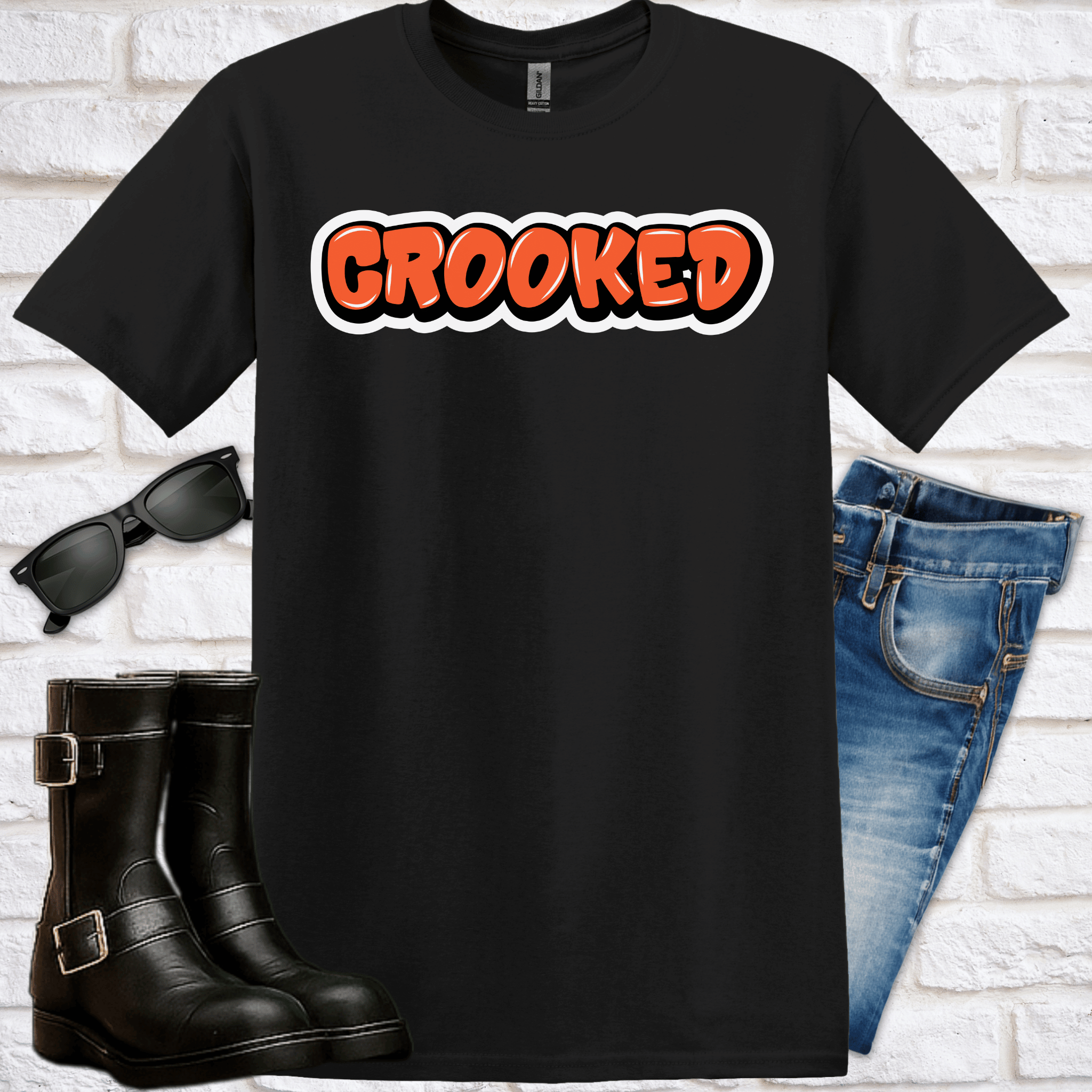 "Crooked" Graffiti T-Shirt