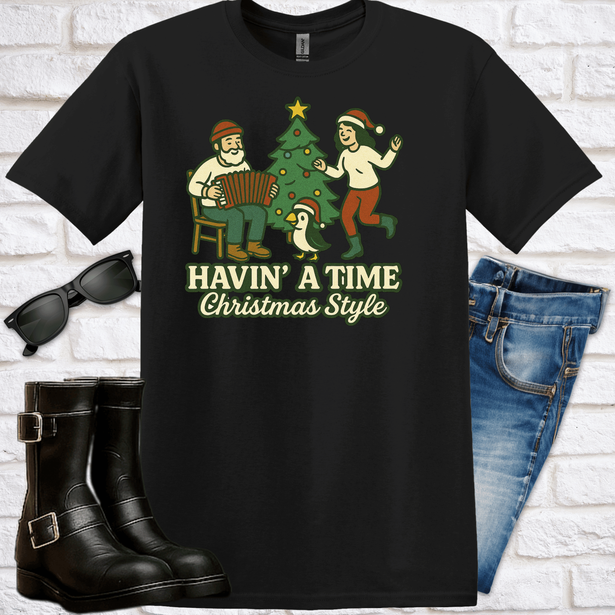 "Havin' a Time, Christmas Style" T-Shirt