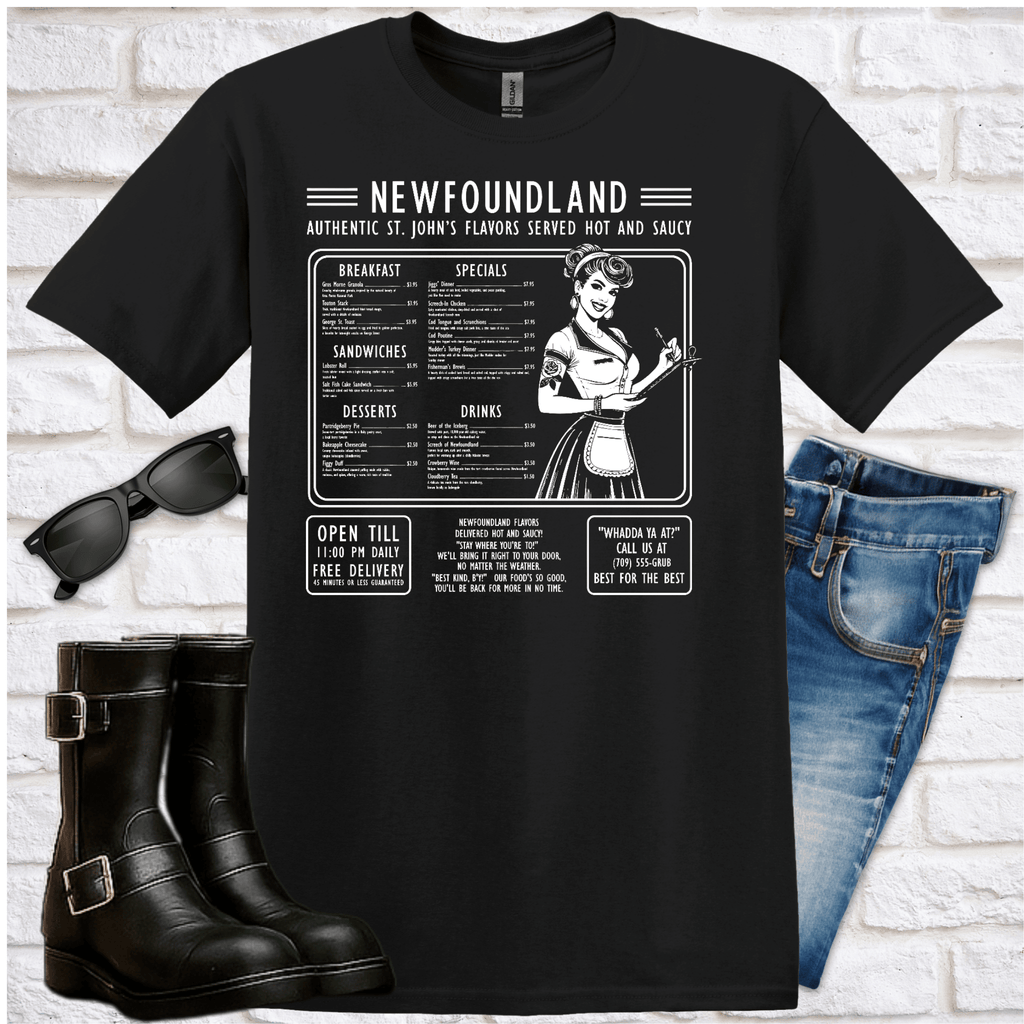 Newfoundland Diner Menu T-Shirt