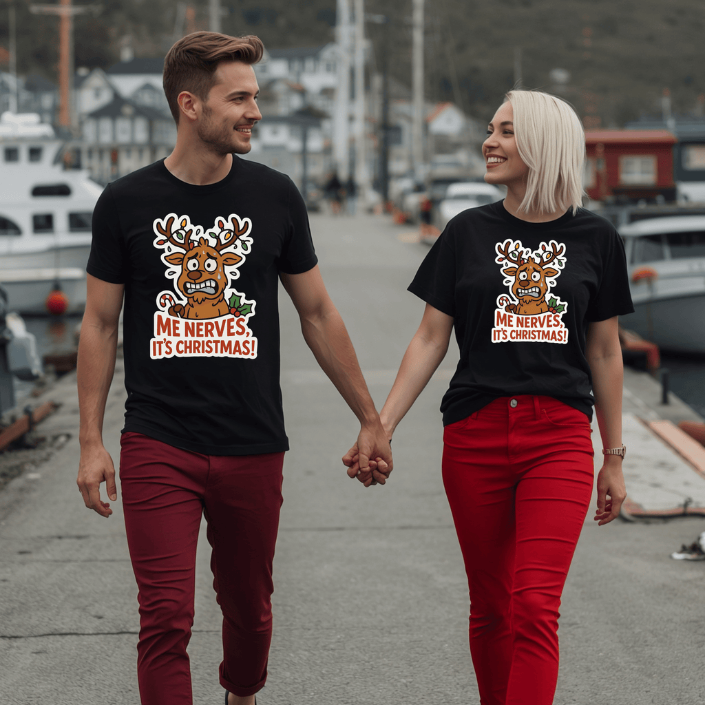 "Me Nerves, It's Christmas!" T-Shirt