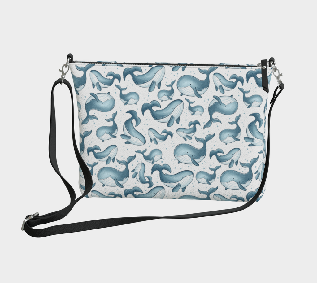 Watercolour Whales Crossbody