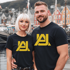 Adventures Unknown Gold Monogram Logo T‑Shirt - Newfinese Please
