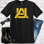 Adventures Unknown Gold Monogram Logo T‑Shirt - Newfinese Please