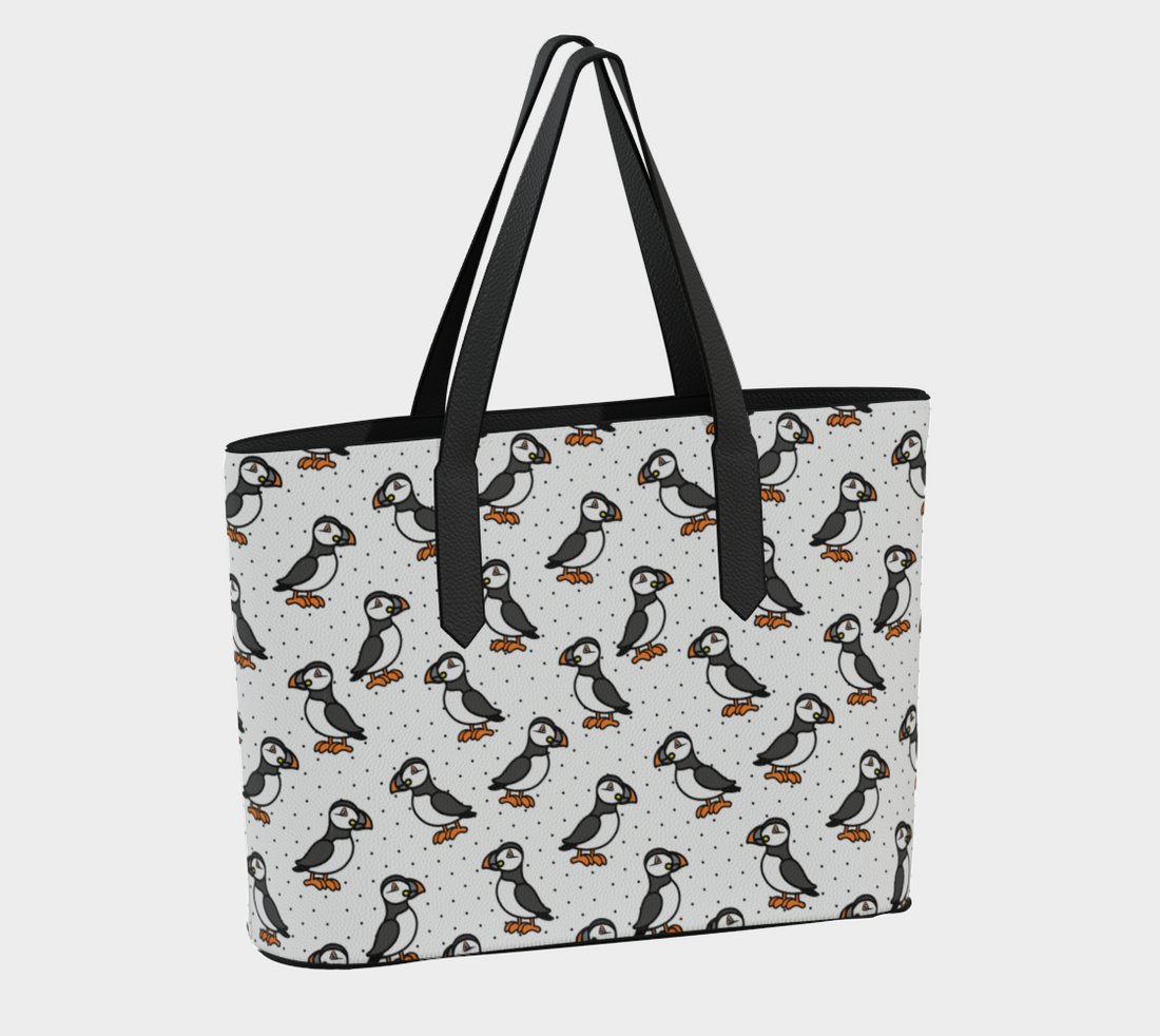 Puffin Parade Tote Bag