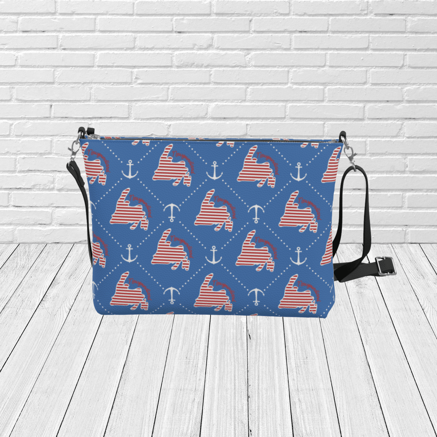 Anchor & Newfoundland Silhouette Crossbody Bag – Coastal Nautical Travel Purse - Newfinese Please