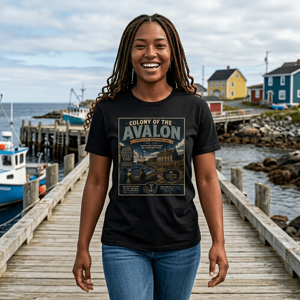 Avalon Colony Vintage Travel Tee — 'Colony of the Avalon' Newfoundland Graphic T‑Shirt - Newfineseplease.ca