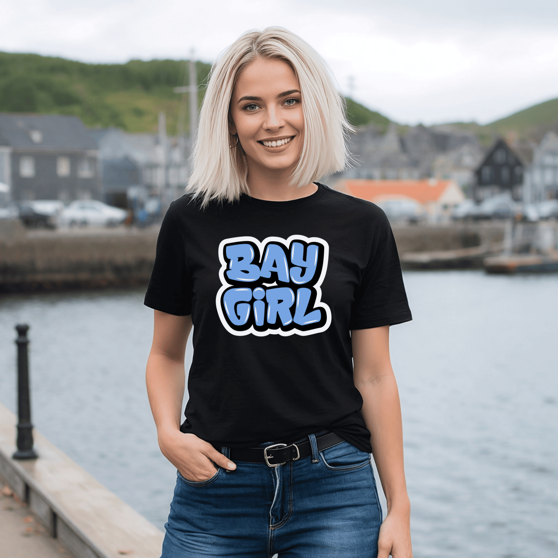 "Bay Girl" Graffiti T-Shirt - Newfinese Please