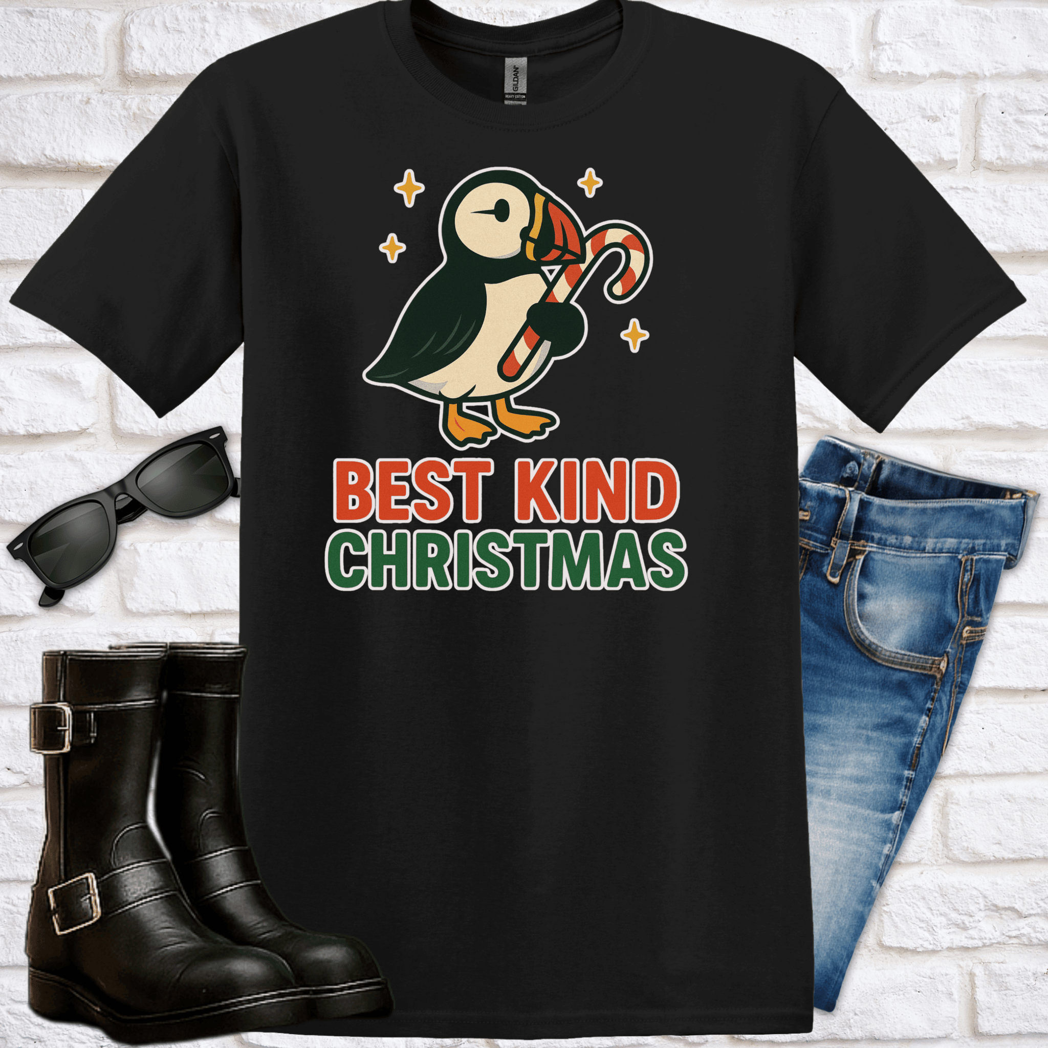 "Best Kind Puffin Christmas" T-Shirt - Newfinese Please