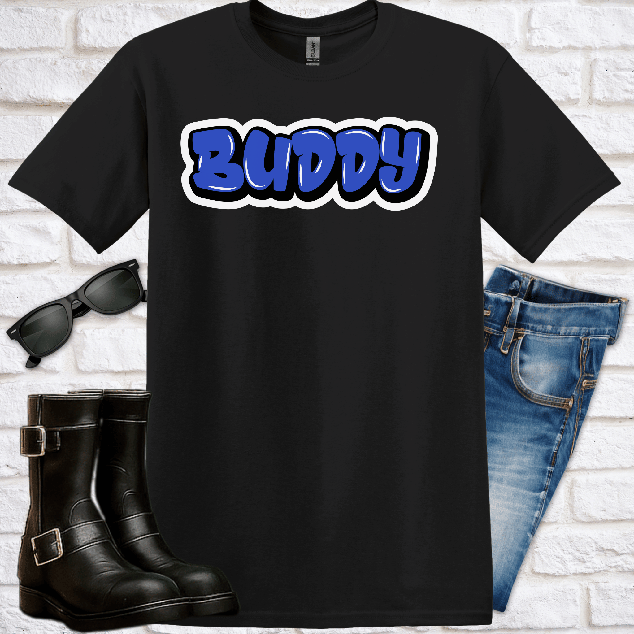 "Buddy" Graffitti T-Shirt - Newfinese Please