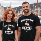 "Came From Away, Stayed For Good" Tee — Newfoundland Collection - Newfineseplease.ca