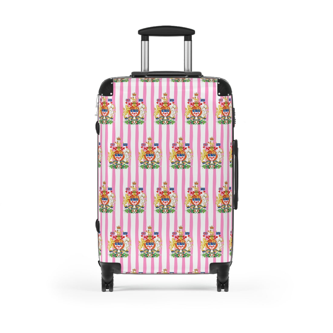 Canada Coat of Arms Pink Stripe 3 - Piece Luggage Set - Newfinese Please