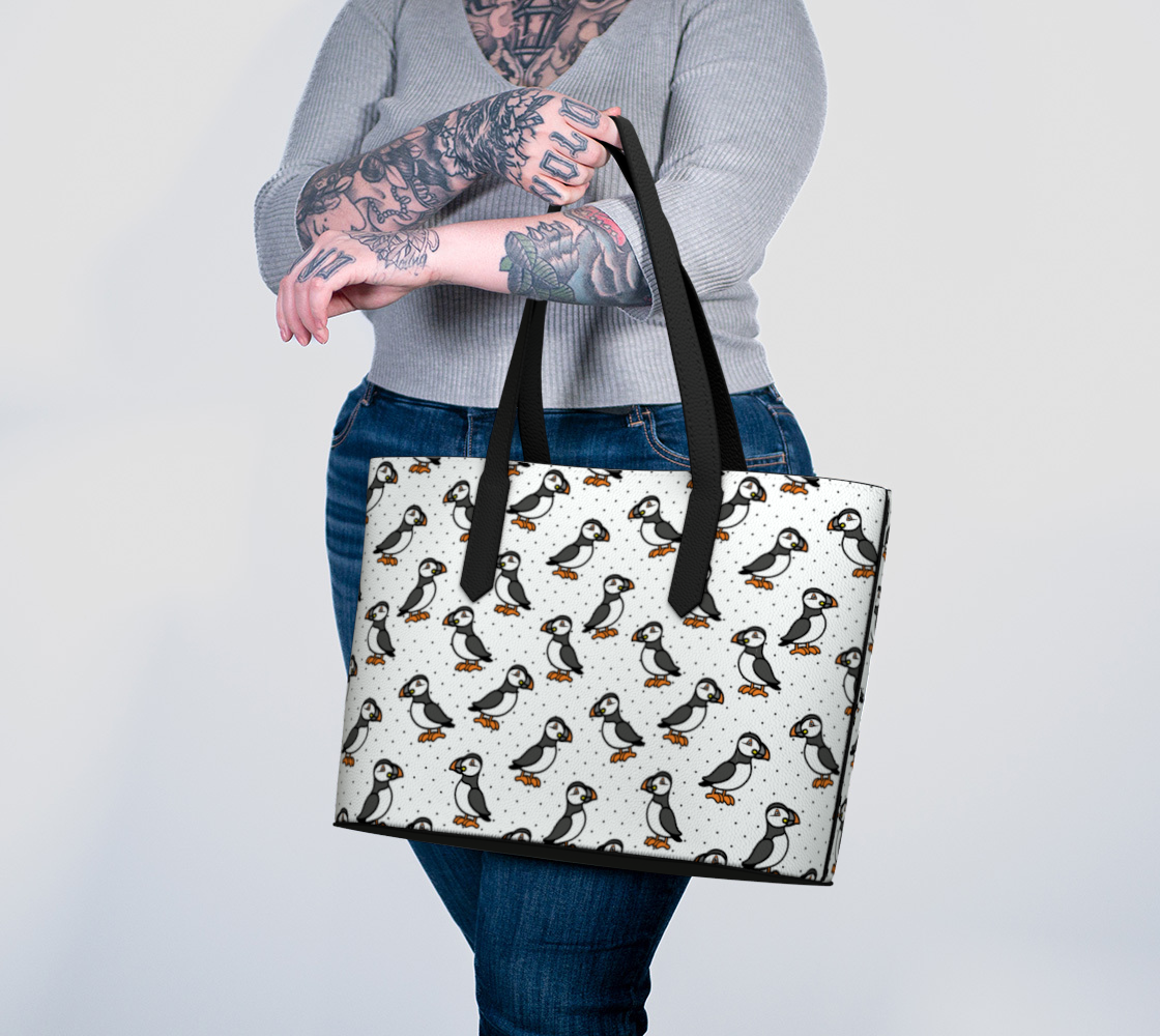 Puffin Parade Tote Bag