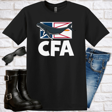 "CFA Whale - on - Flag" T-Shirt - Newfinese Please