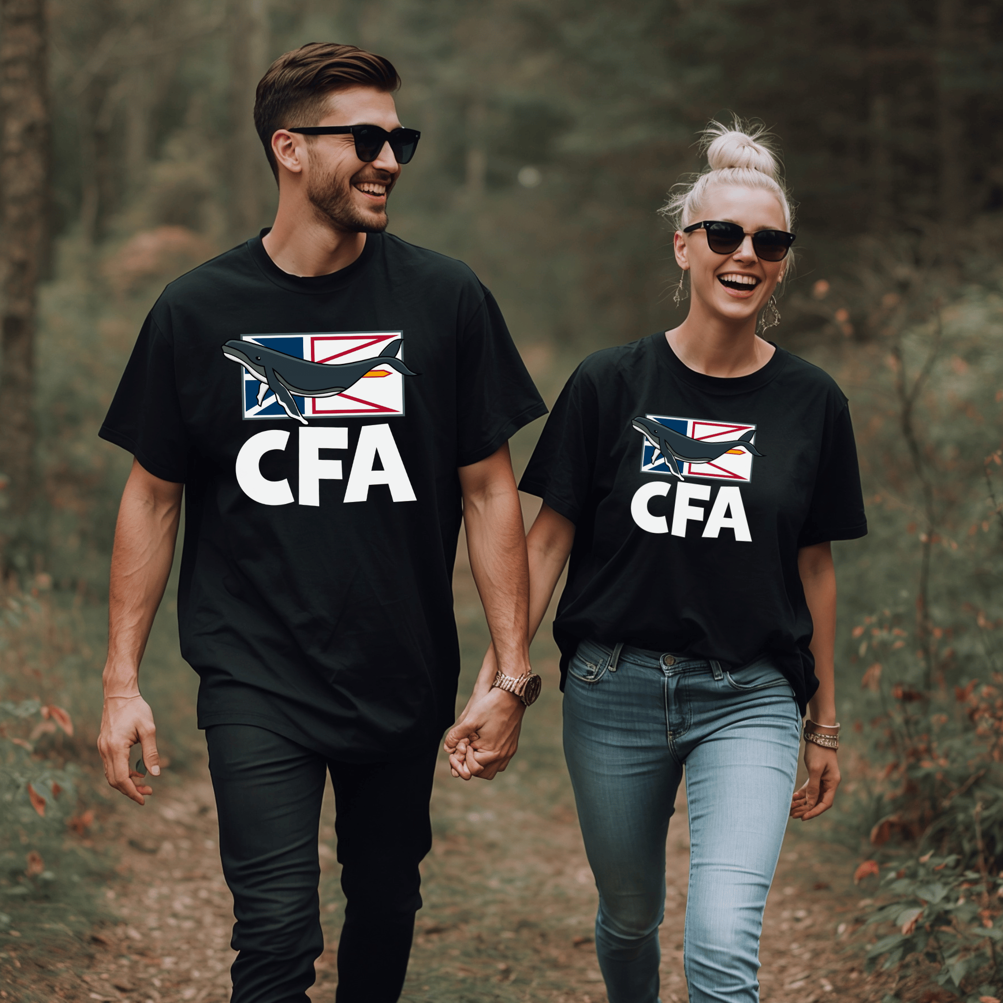 "CFA Whale - on - Flag" T-Shirt - Newfinese Please