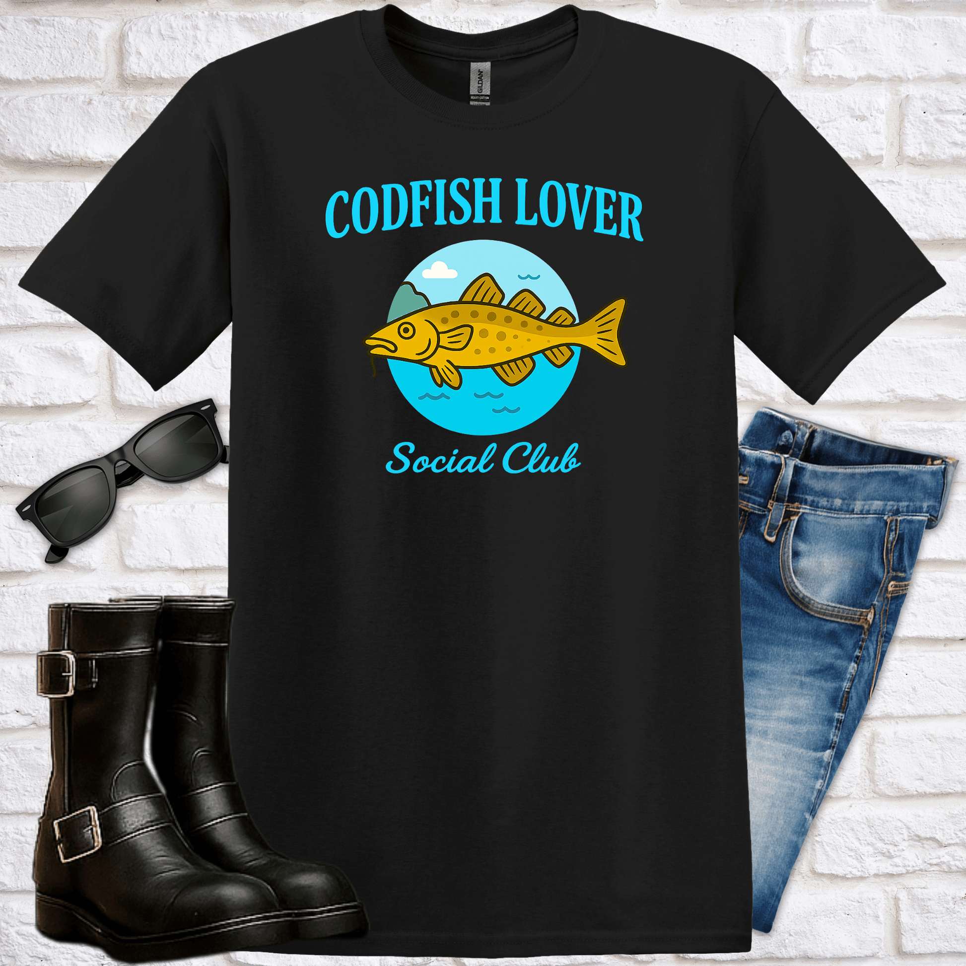 Codfish Lover Social Club T-Shirt - Newfinese Please
