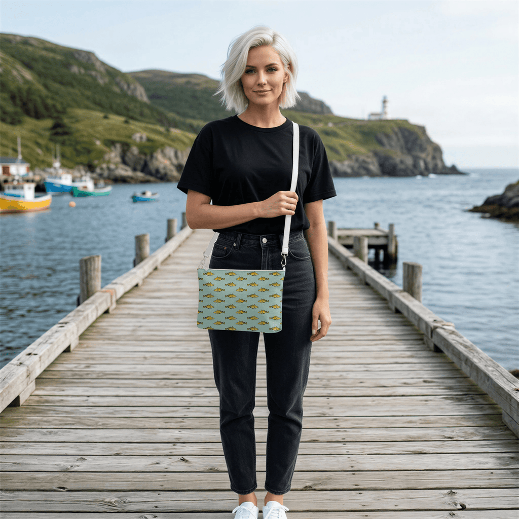 Codfish Pattern Crossbody – Newfoundland and Labrador Coastal Purse - Newfineseplease.ca