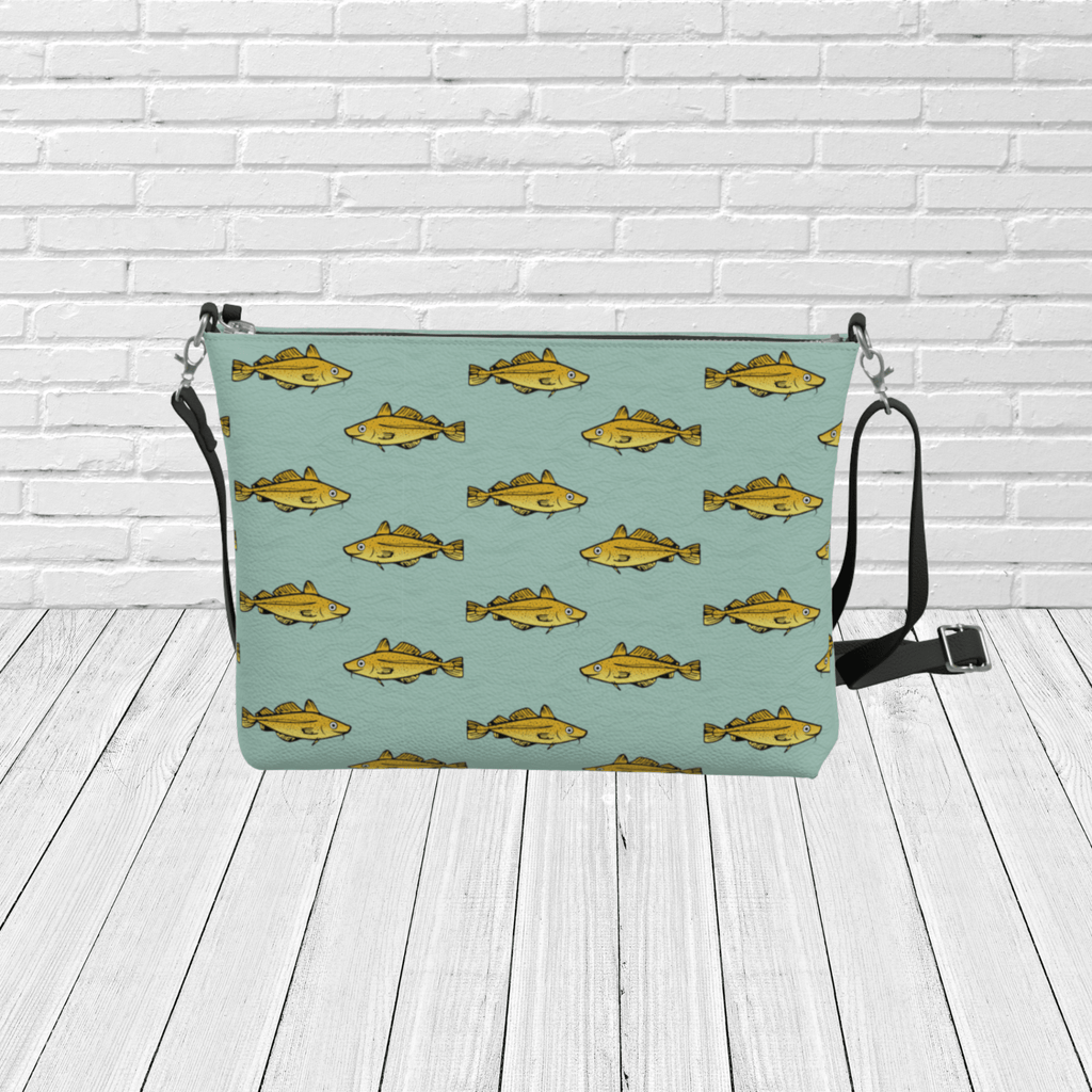 Codfish Pattern Crossbody – Newfoundland and Labrador Coastal Purse - Newfinese Please