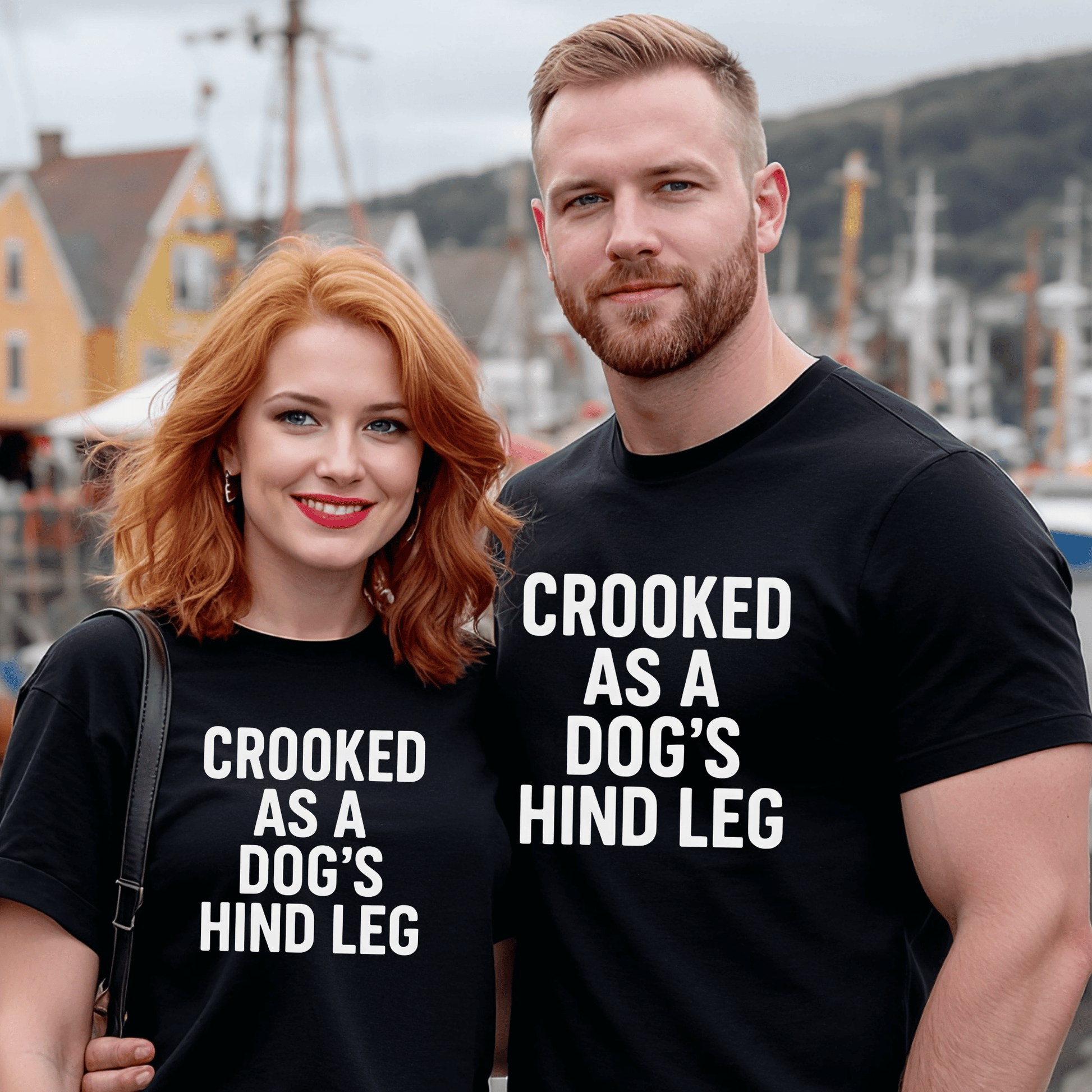 "Crooked As A Dog’s Hind Leg" T-Shirt - Newfinese Please