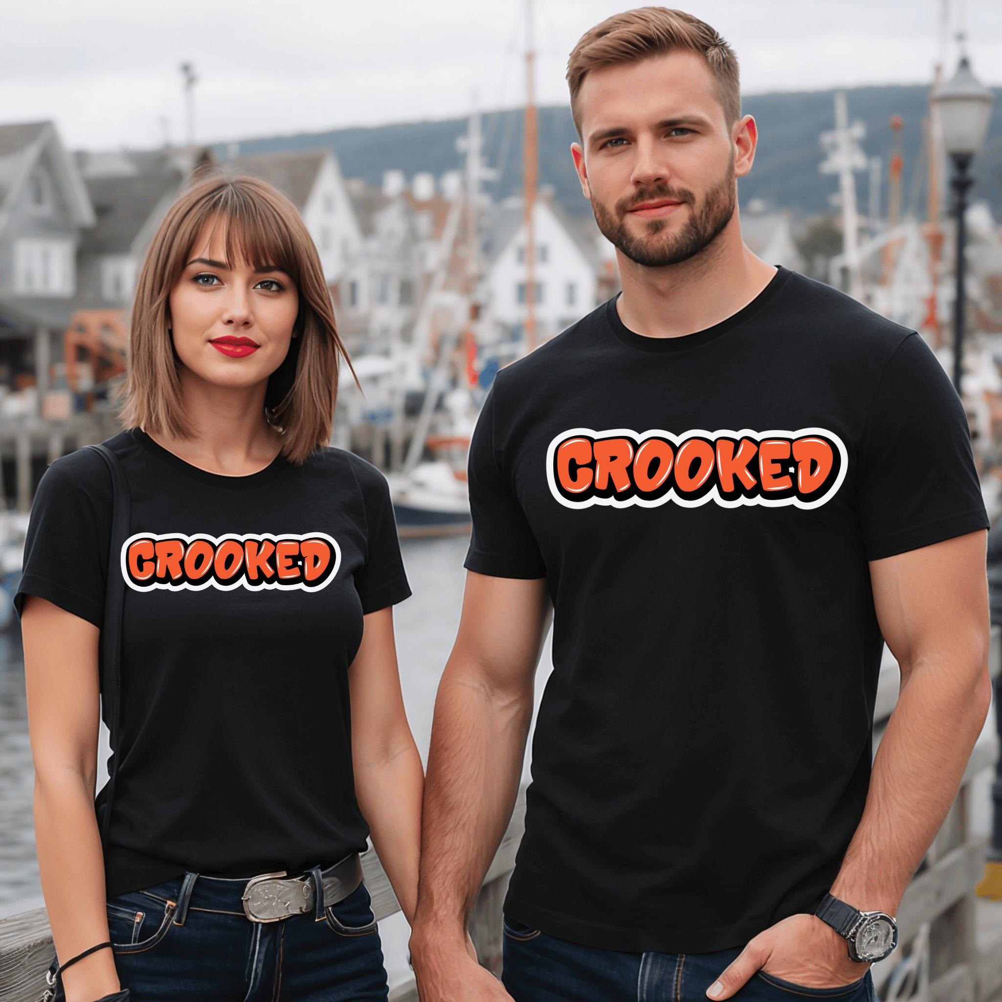 "Crooked" Graffiti T-Shirt - Newfinese Please