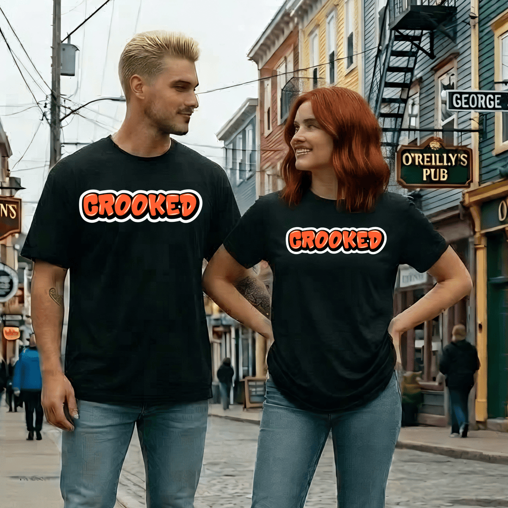 "Crooked" Tee — Newfoundland Graffiti Collection - Newfineseplease.ca
