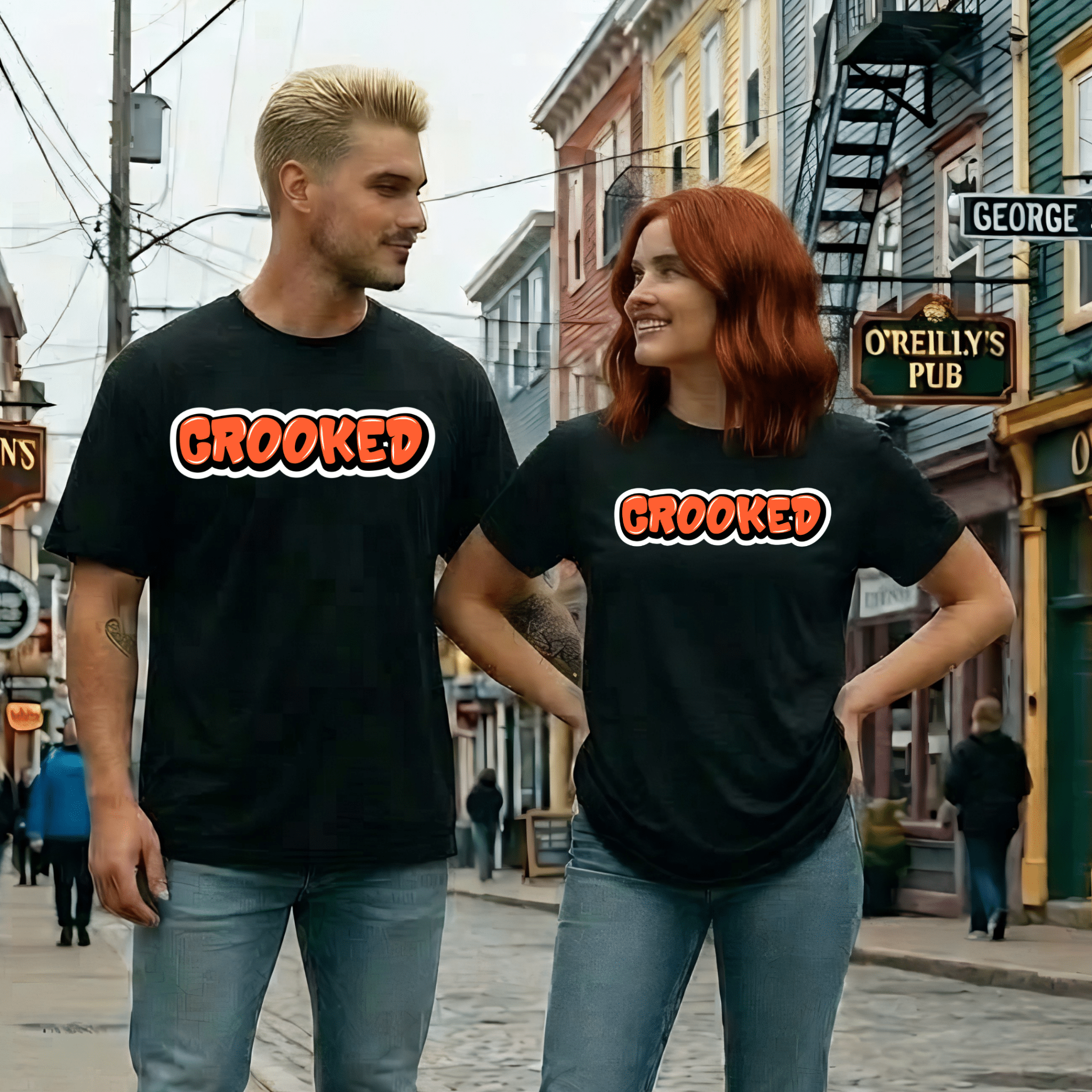 "Crooked" Tee — Newfoundland Graffiti Collection - Newfineseplease.ca