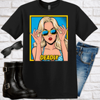 Deadly Blonde Sunglasses Pop Art T-Shirt - Newfinese Please
