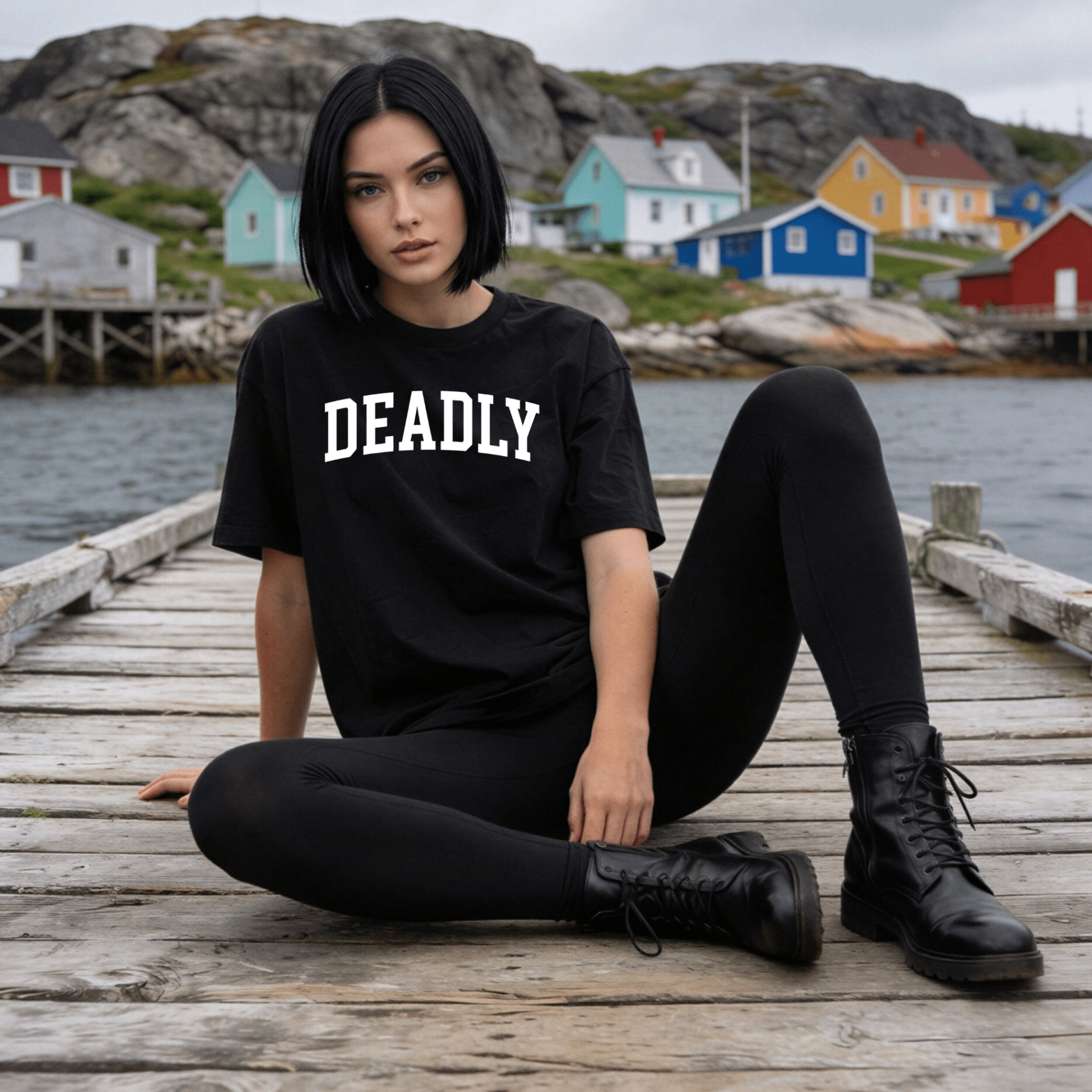 "Deadly" Tee — Classic Newfoundland Collegiate Edition - Newfineseplease.ca