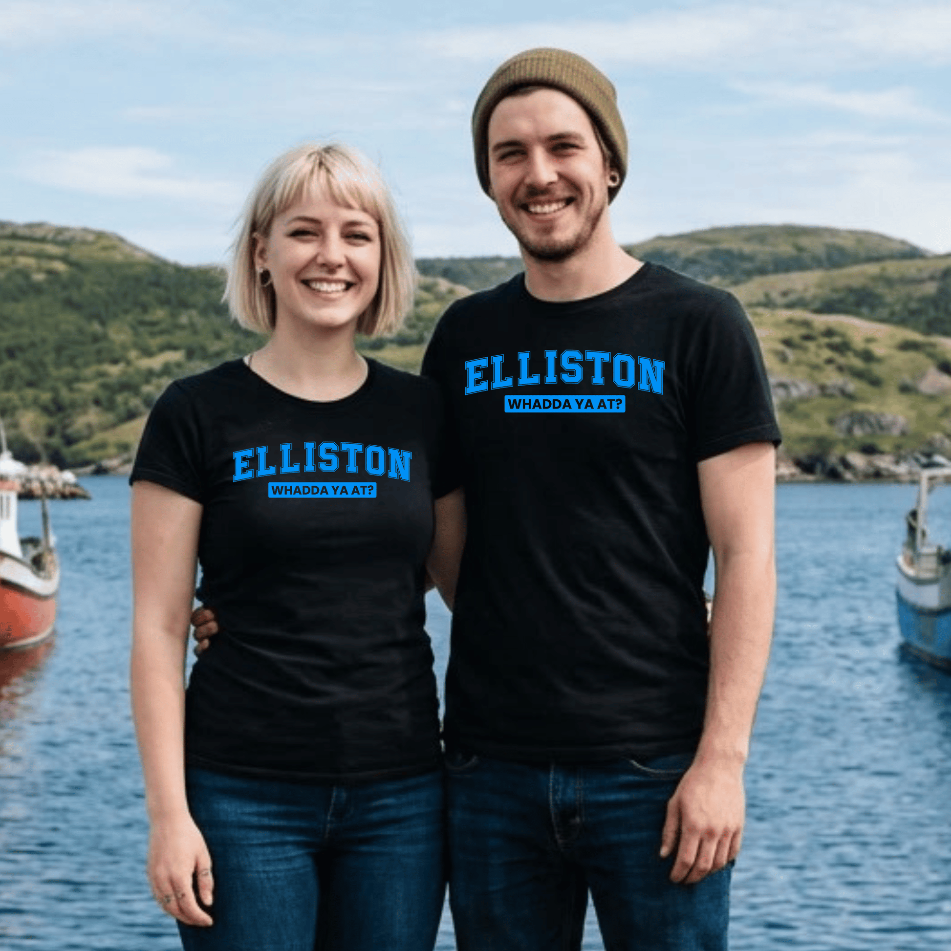 ELLISTON 'Whadda Ya At?' T‑Shirt - Newfinese Please