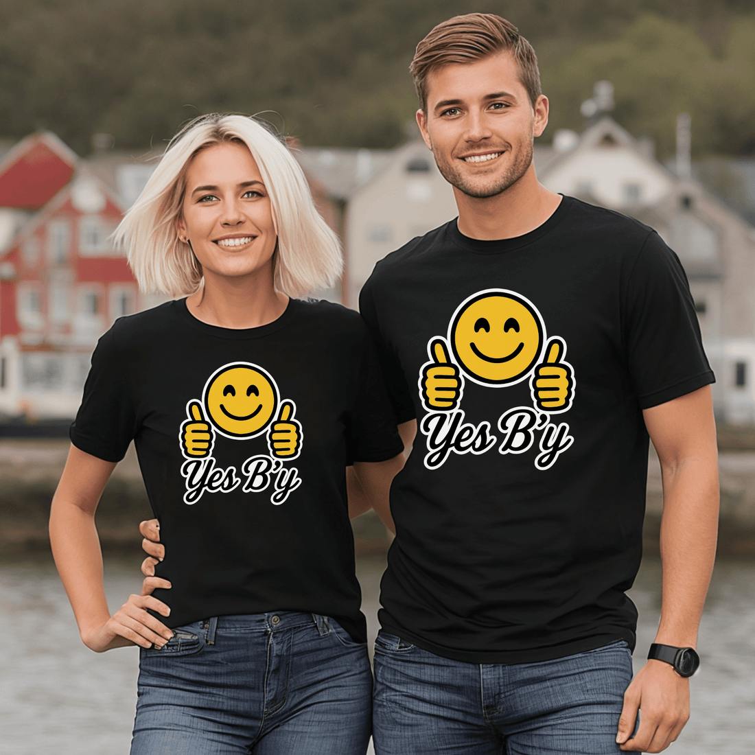 Emoji "Yes B'y" T-Shirt - Newfinese Please