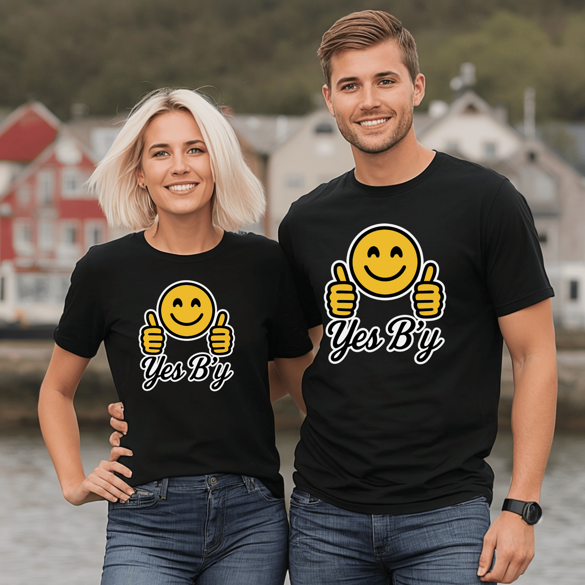 Emoji "Yes B'y" T-Shirt - Newfinese Please