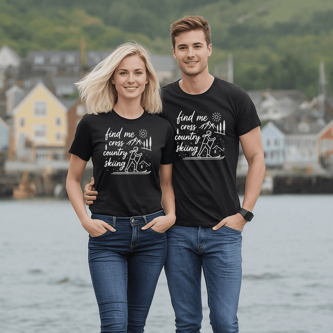 "Find Me Cross Country Skiing" T-Shirt - Newfinese Please