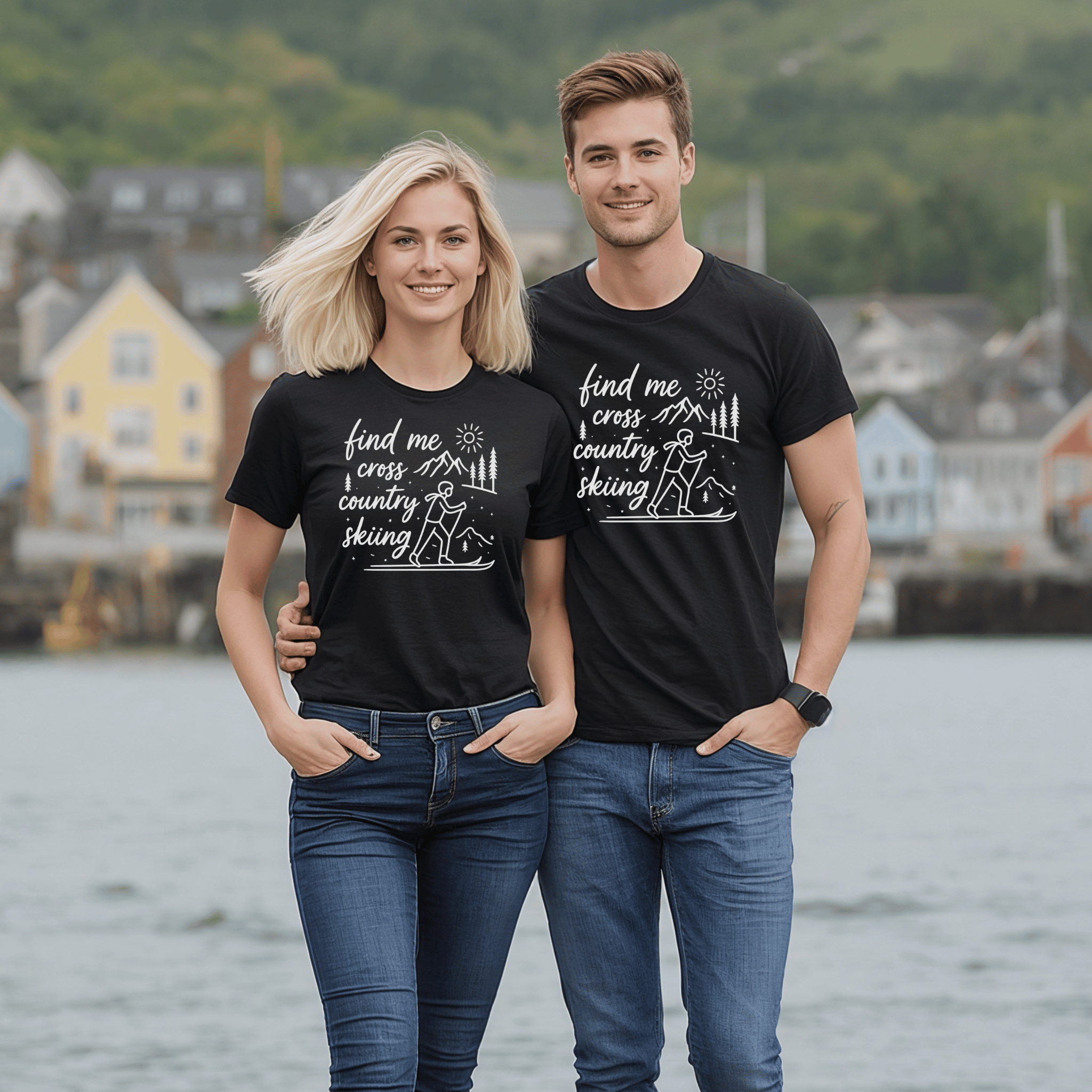 "Find Me Cross Country Skiing" T-Shirt - Newfinese Please