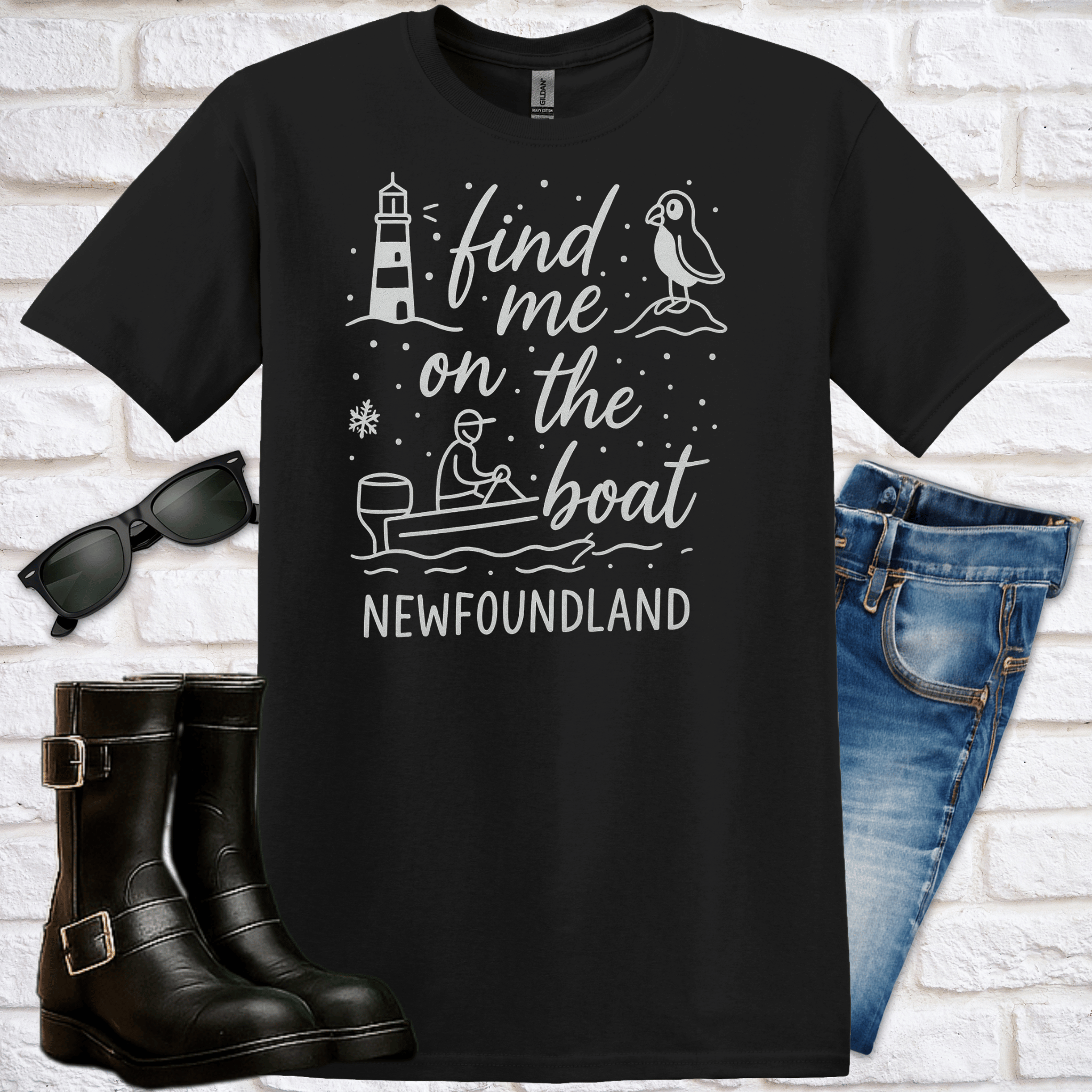 Find Me on the Boat Newfoundland T-Shirt - Newfinese Please